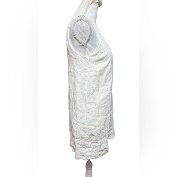Emerson Fry India Collection Marcelle Keyhole Dress, Ivory Linen Size Small - Picture 3 of 7